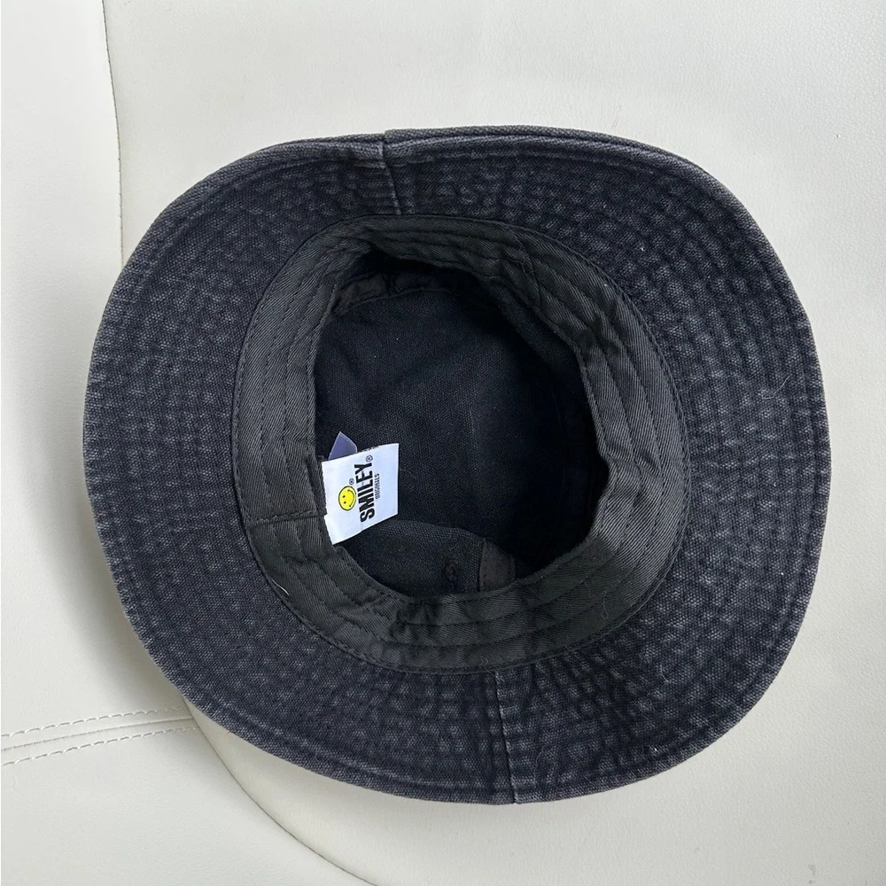 Urban Outfitters Smiley Black Bucket Hat